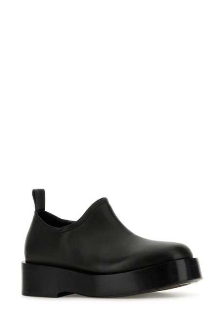 BOTTEGA VENETA Classic Black Leather Torino Slip-Ons for Men