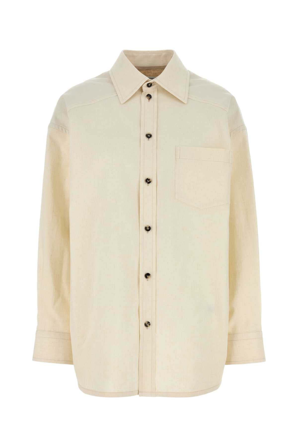 BOTTEGA VENETA Oversized Melange Poplin Shirt