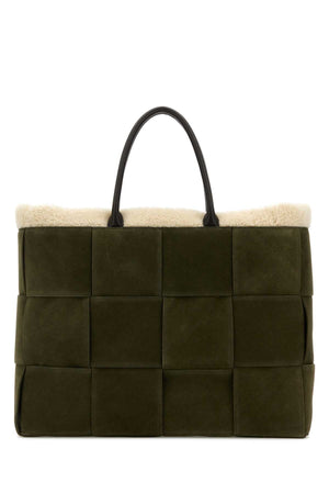 BOTTEGA VENETA Large Suede Arco Shopping Handbag - 46 cm