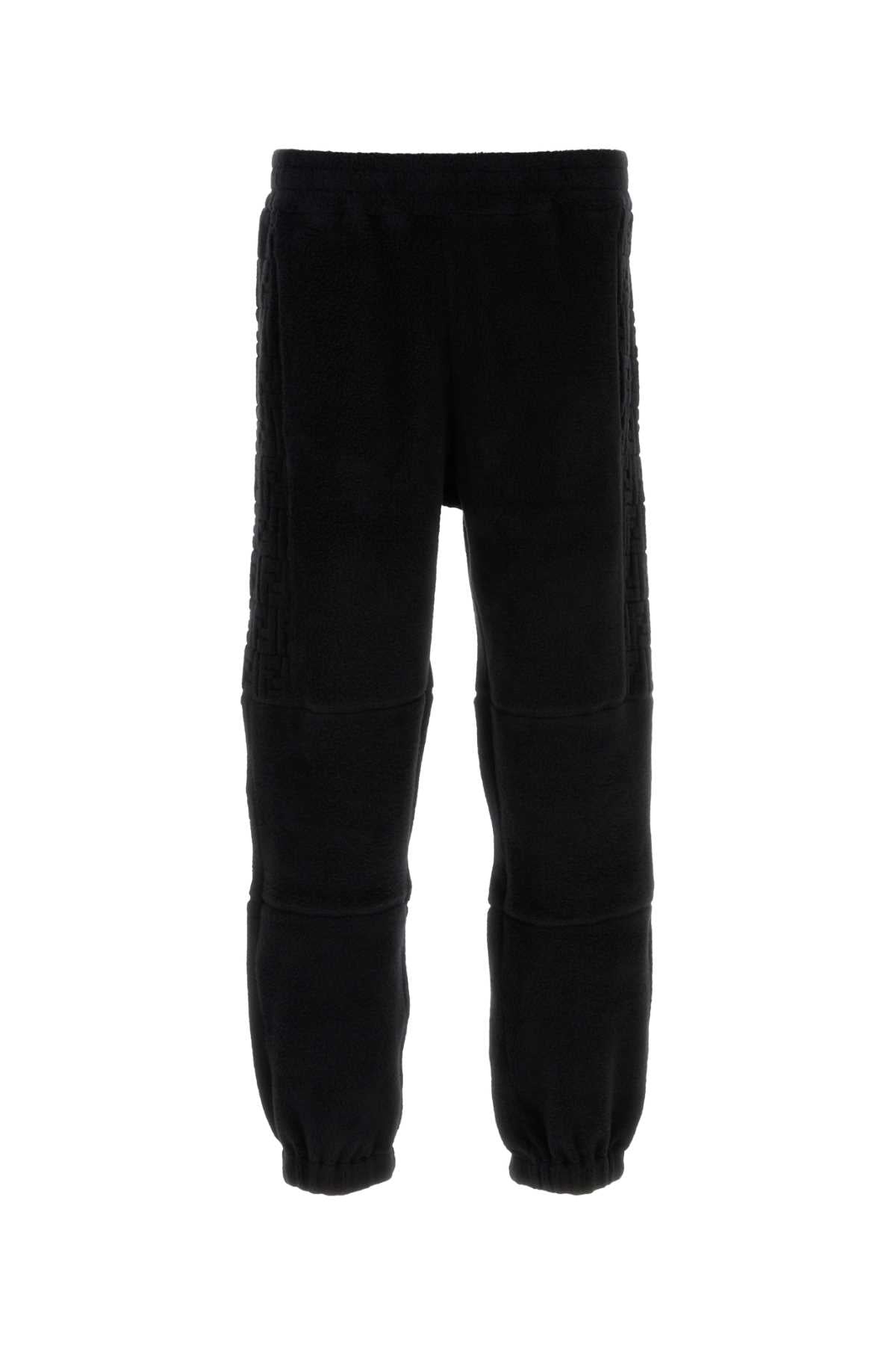 FENDI Men's Black Stretch Terry Joggers - Versatile Comfort