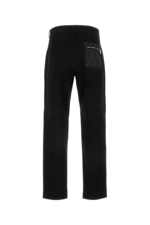 FENDI Tailored Black Gabardine Slim-Fit Pants