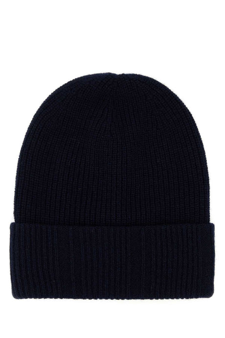 FENDI Midnight Blue Wool Blend Beanie Hat