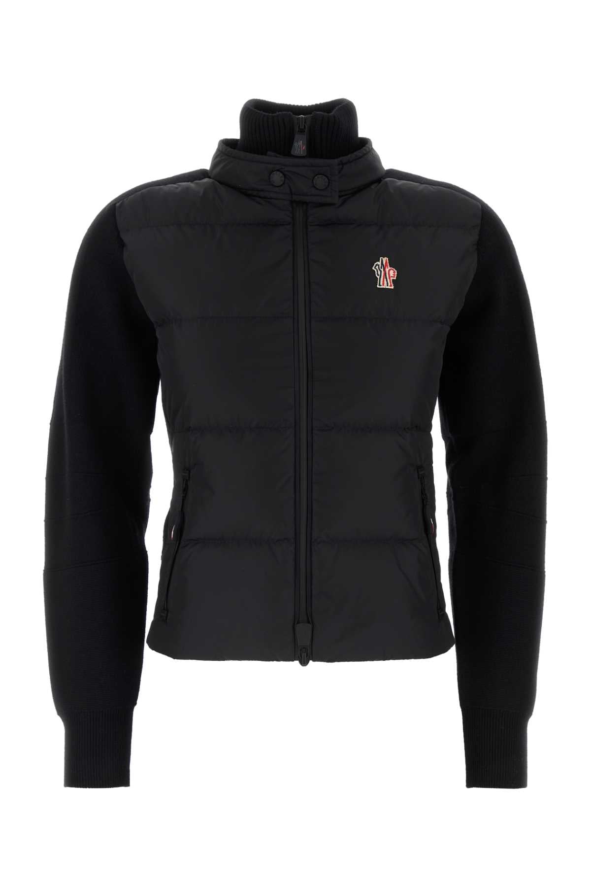 MONCLER GRENOBLE Elegant Black Wool Blend Cardigan for Women