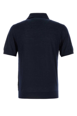 PRADA Midnight Blue Cashmere Polo Shirt