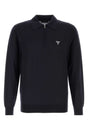 PRADA Midnight Blue Wool Polo Shirt for Men