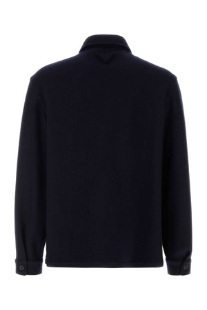 PRADA Midnight Blue Wool Blend Shirt