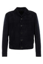 PRADA Midnight Blue Suede Jacket for Men