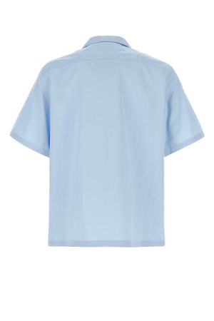 PRADA Light Blue Poplin Shirt for Men