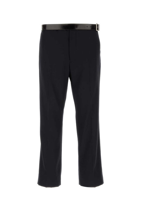 PRADA Midnight Blue Wool Pants for Men - Perfect for 24W Season