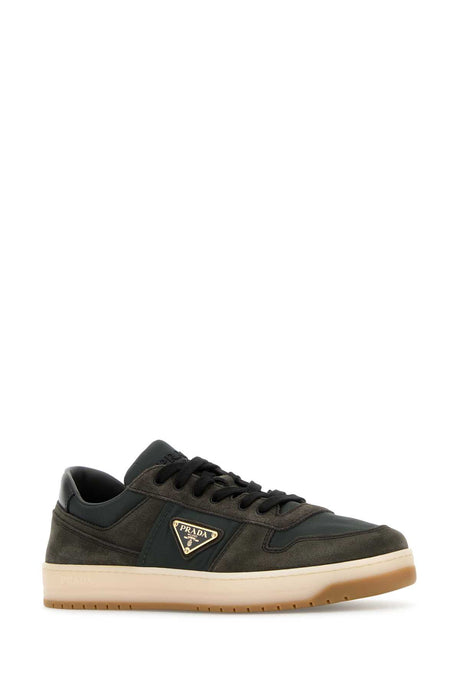 PRADA Two-tone Suede and Fabric Downtown Sneakers