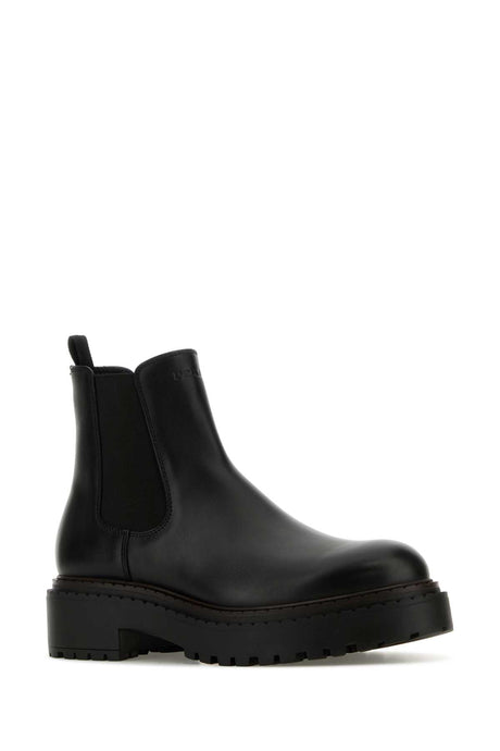 PRADA Premium Leather Ankle Boots for Men