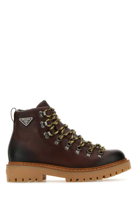 PRADA Stylish Leather Ankle Boots for Men