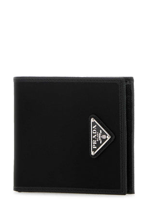 PRADA Mini Black Fabric & Leather Wallet