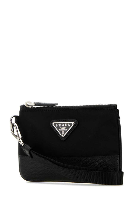 PRADA Sleek Nylon and Leather Mini Wallet - 14 cm x 9 cm