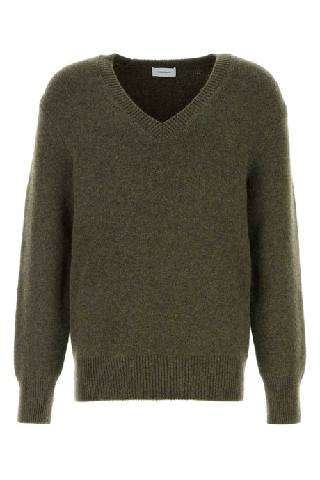 SALVATORE FERRAGAMO Dark Green Cashmere Sweater for Men