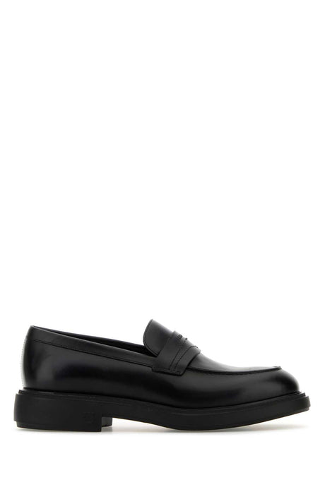 SALVATORE FERRAGAMO Classic Black Leather Loafers for Men