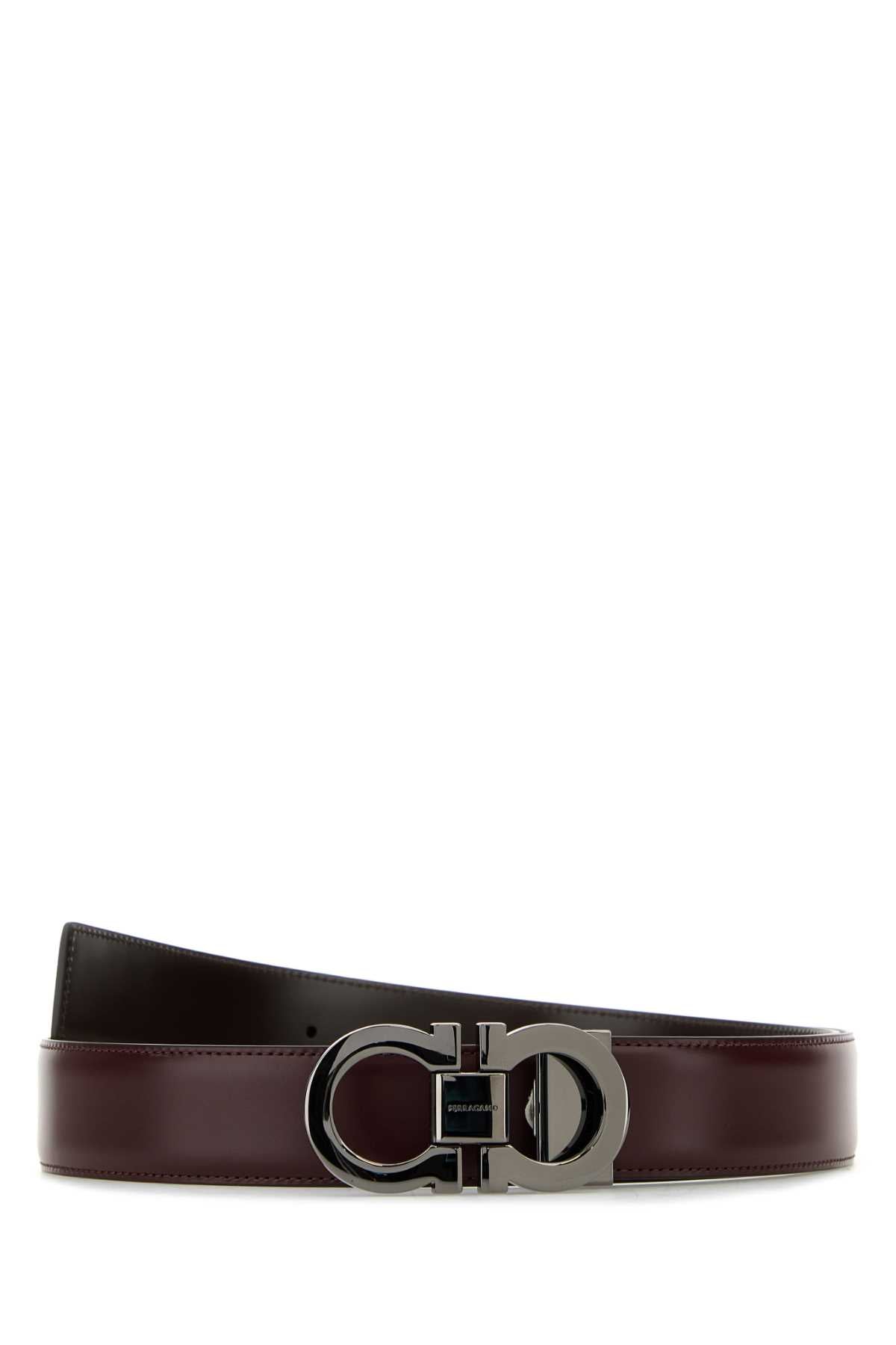 SALVATORE FERRAGAMO Reversible Leather Belt - 3.5 cm Width