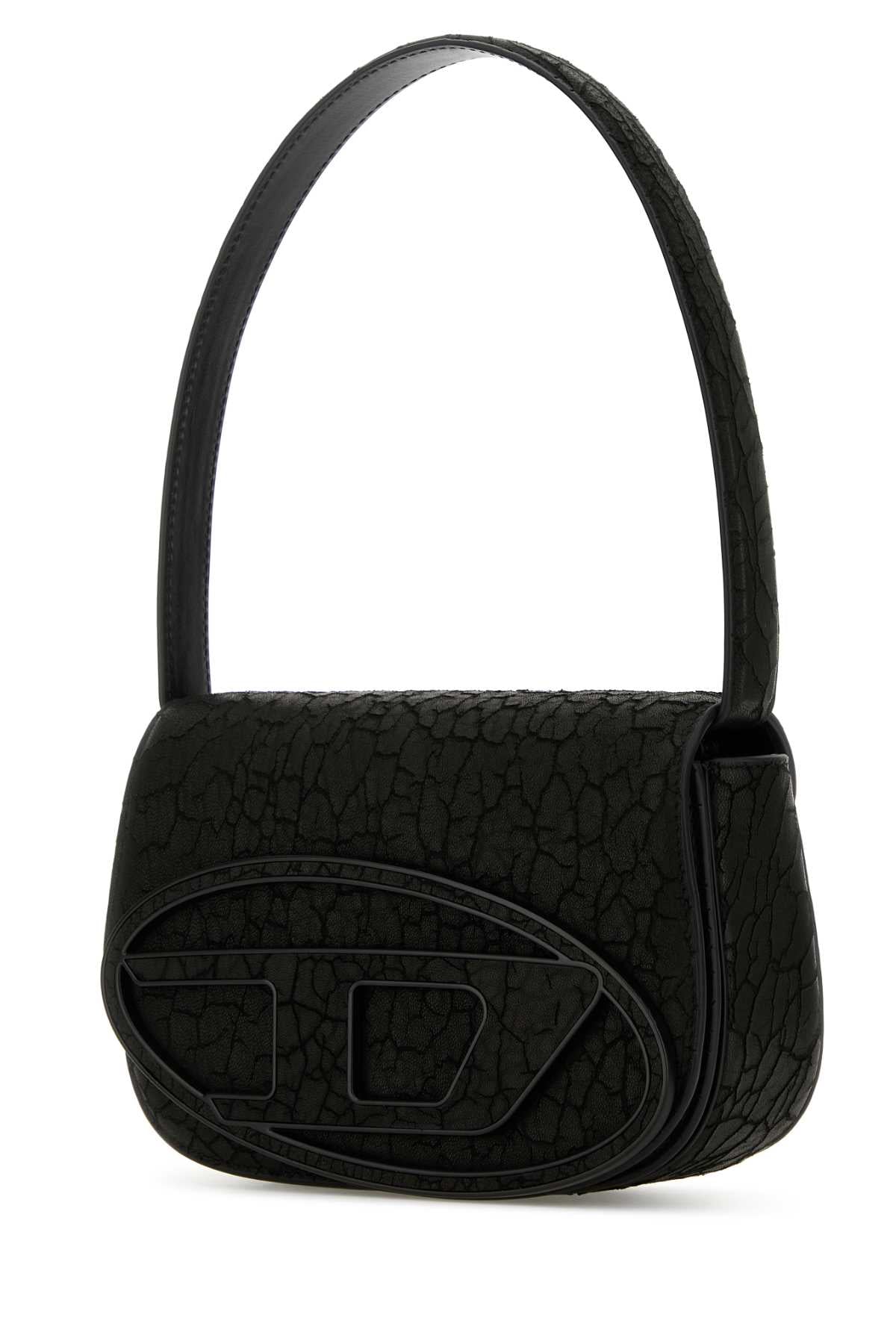 DIESEL Mini Black Leather Shoulder Handbag