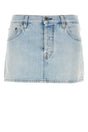 MIU MIU Light Blue Denim Mini Skirt