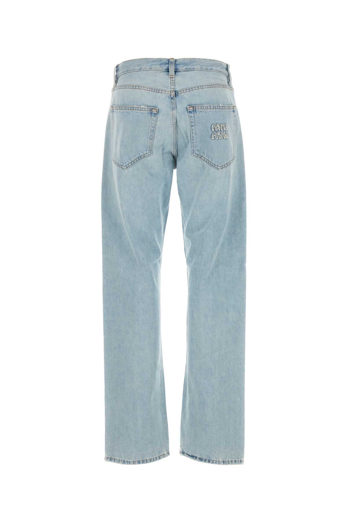 MIU MIU Light Blue Denim Jeans for Women