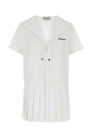 MIU MIU Elegant Mini Poplin Dress for Women