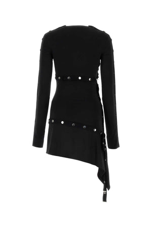 THE ATTICO Chic Black Mini T-Shirt Dress