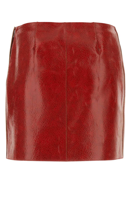 PRADA Chic Leather Mini Skirt