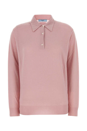 PRADA Cashmere Polo Shirt in Vibrant Pink for Women