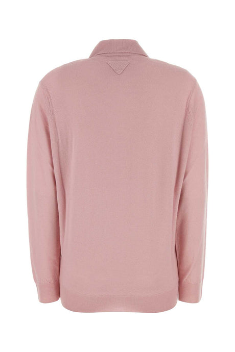 PRADA Cashmere Polo Shirt in Vibrant Pink for Women