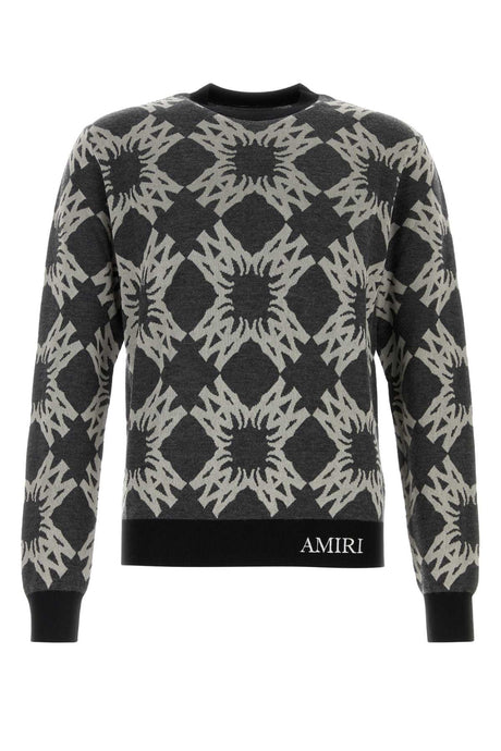 AMIRI Embroidered Wool Blend Sweater for Men