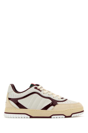 GUCCI Two-tone Leather Re-Web Sneakers for Men