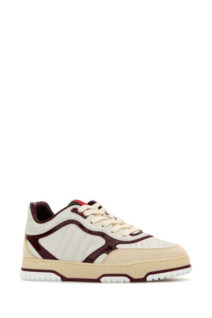 GUCCI Two-tone Leather Re-Web Sneakers for Men