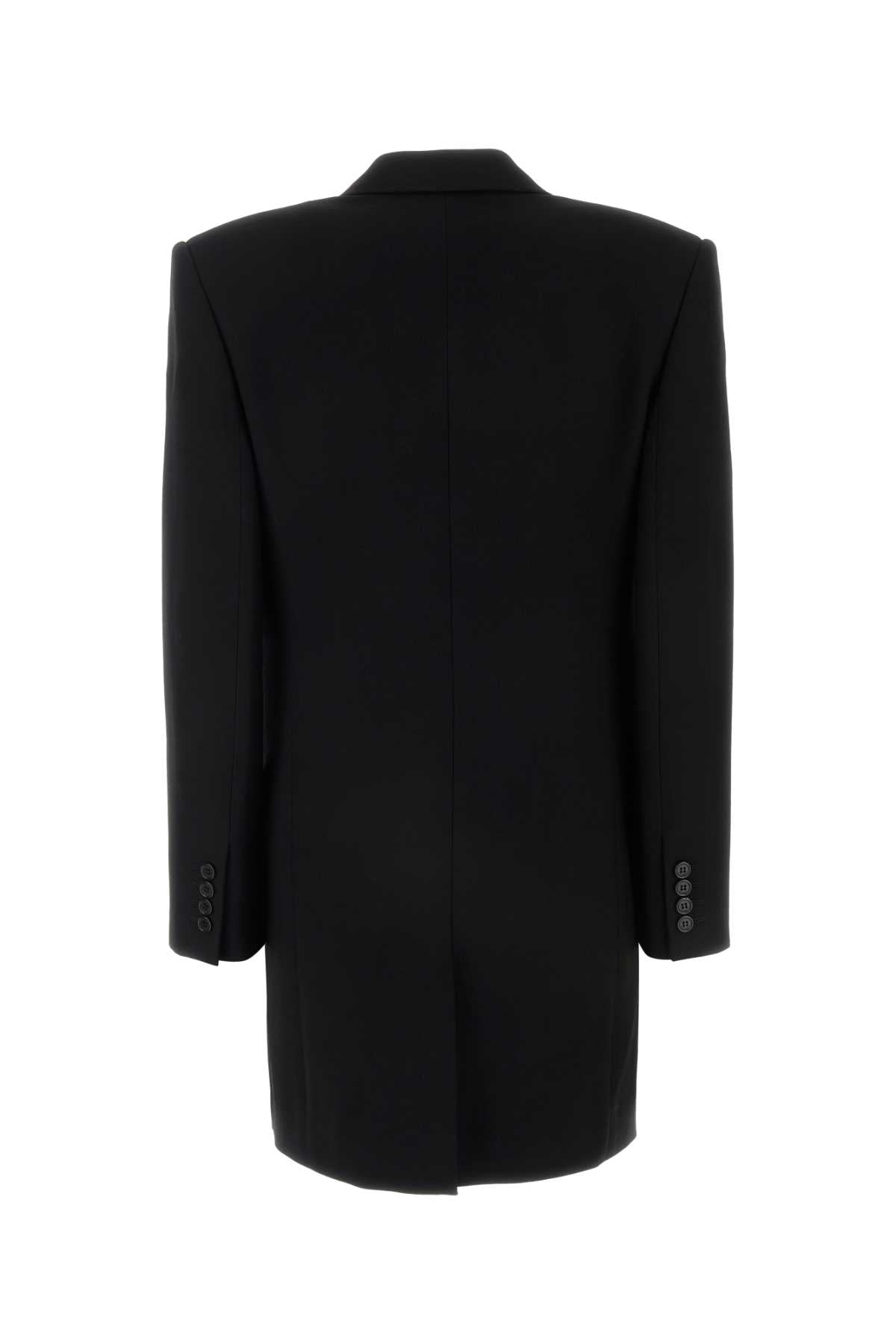 SAINT LAURENT Tailored Black Gabardine Blazer for Women