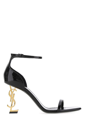 SAINT LAURENT Elevate Your Style with Black Leather Opyum 85 Sandals