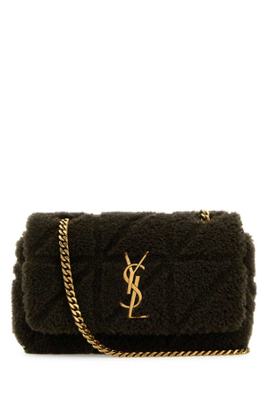 SAINT LAURENT Mini Mud Shearling Jamie Small Shoulder Handbag