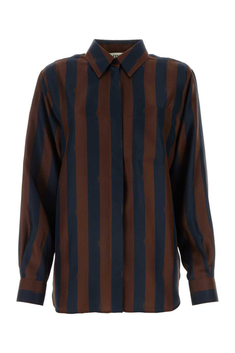 FENDI Elegant Printed Silk Shirt for Women