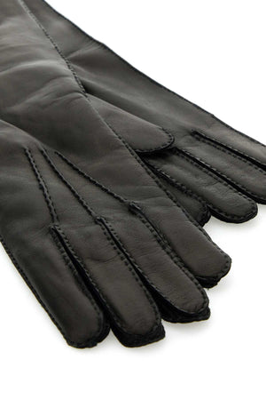 MIU MIU Sophisticated Black Nappa Leather Gloves