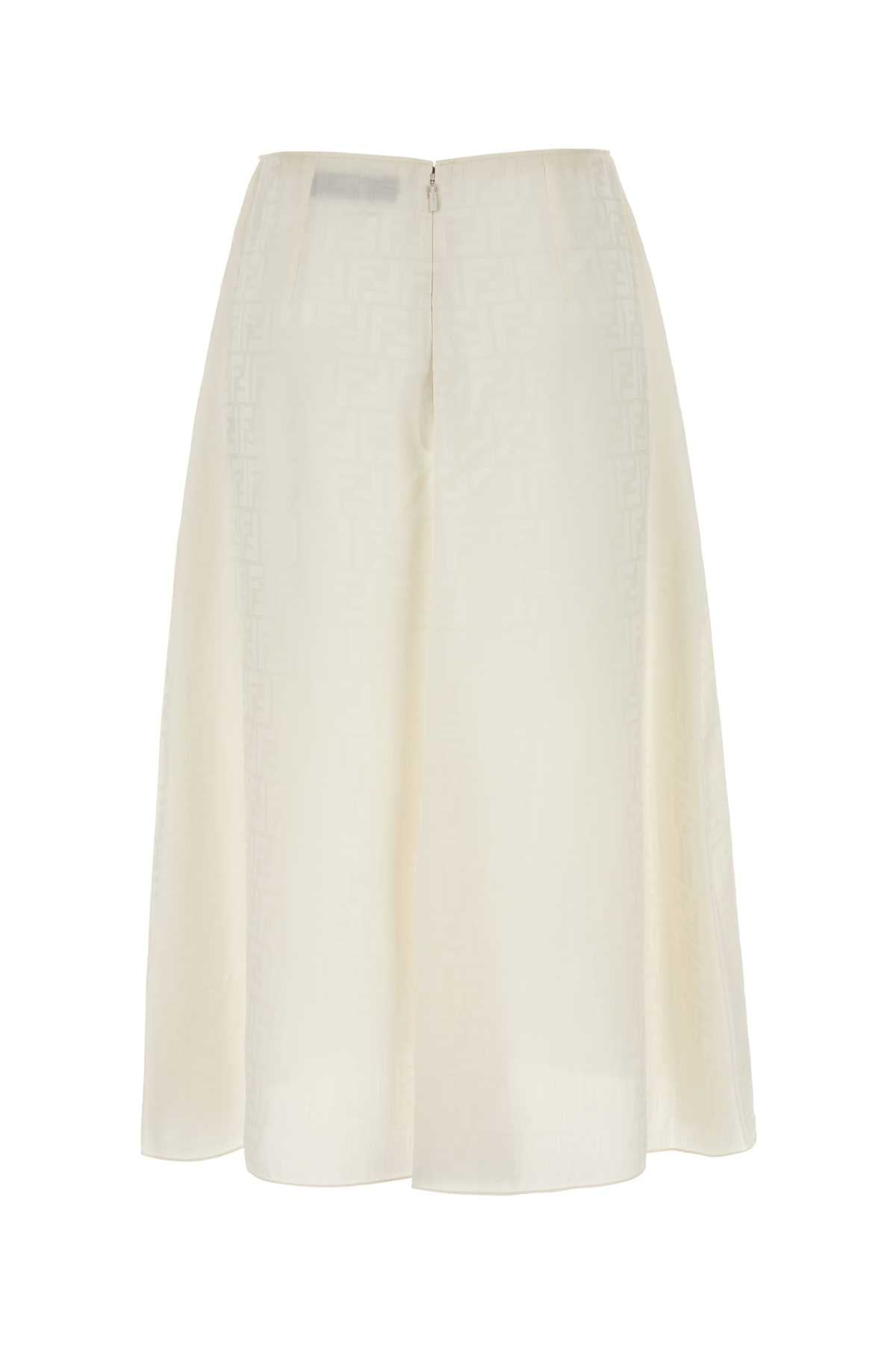 FENDI Elegant Silk Midi Skirt