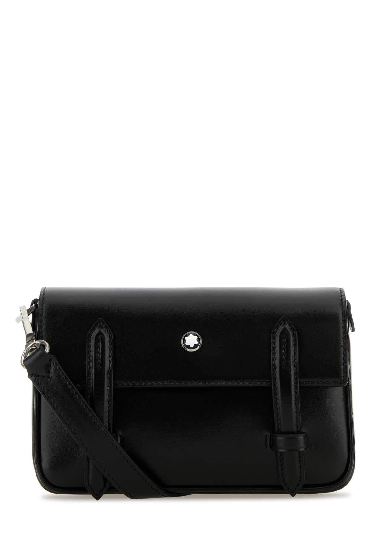 MONTBLANC Mini Crossbody Handbag in Black Leather - 18.5 cm Width