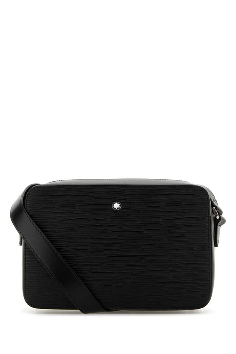 MONTBLANC Mini Black Leather Crossbody Handbag - 24x16x8.5 cm