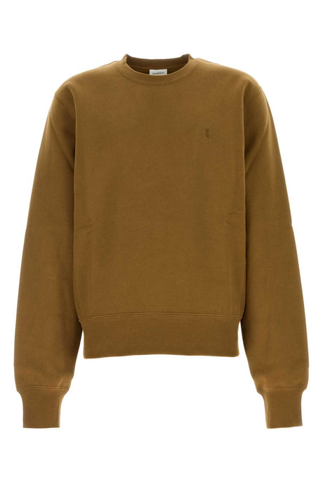 SAINT LAURENT Essential Brown Cotton Sweatshirt for Men