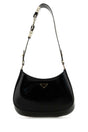 PRADA Elegant Black Leather Cleo Shoulder Handbag - 26.5 cm Wide