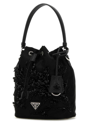 PRADA Mini Black Nylon Bucket Handbag