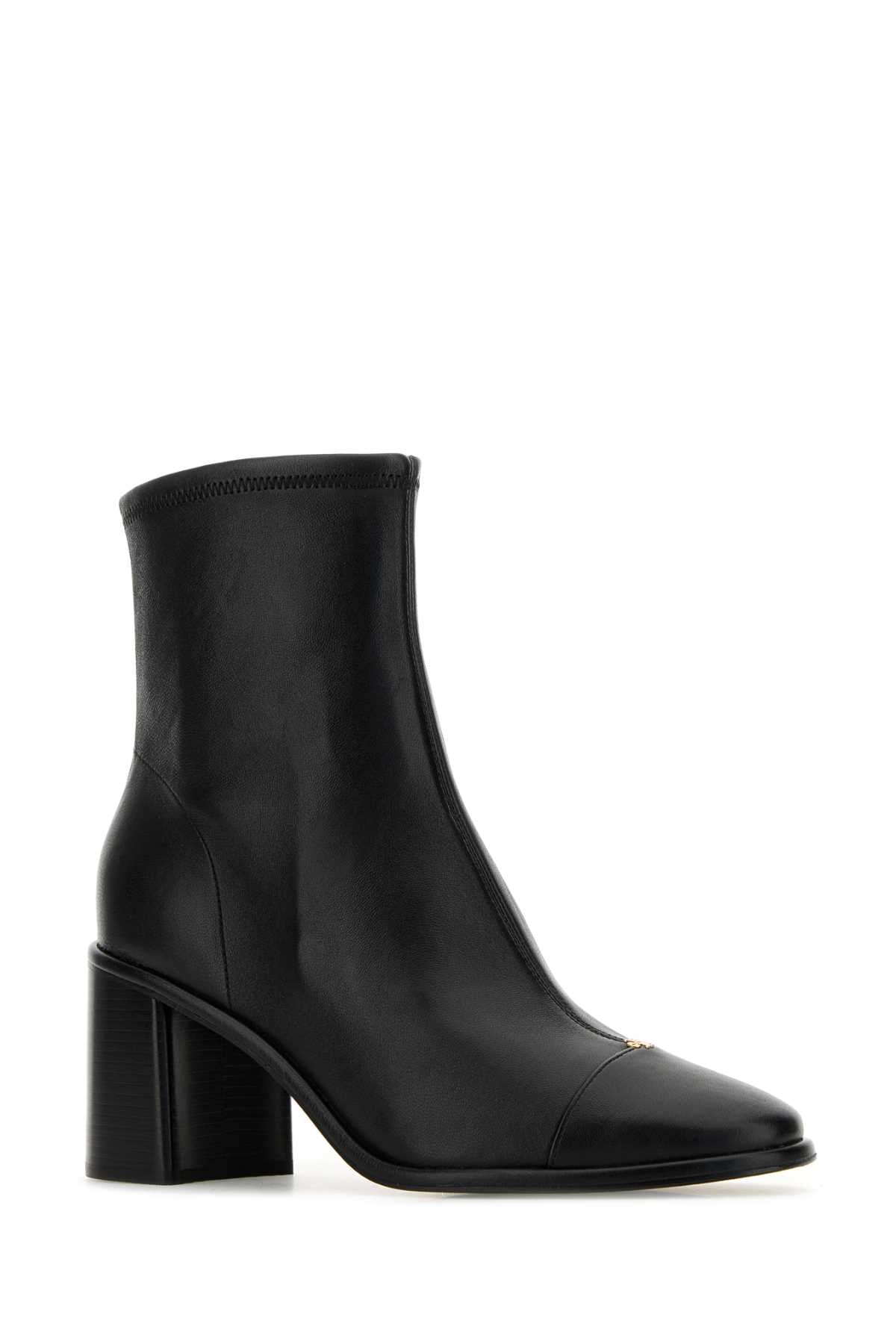 TORY BURCH Elegant Black Leather Ankle Boots - 7 cm Heels for Women