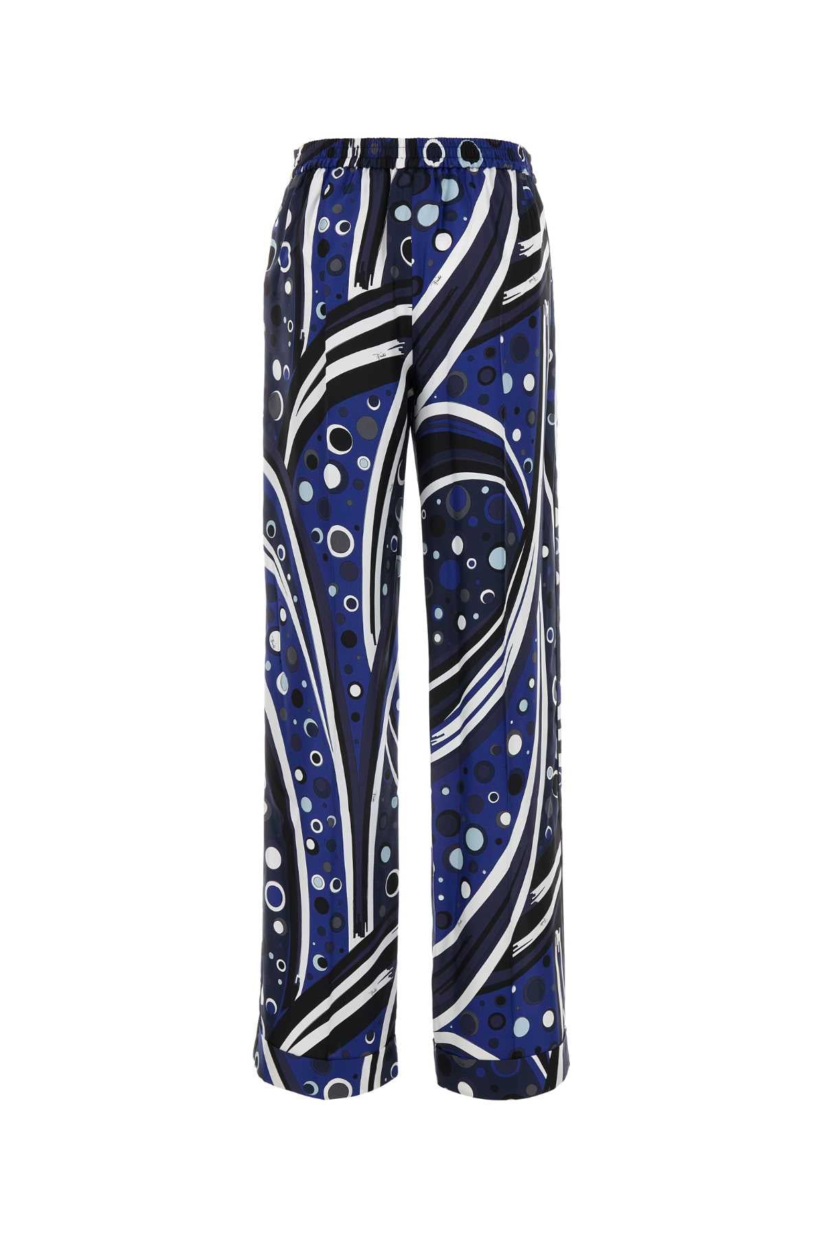 EMILIO PUCCI Elegant Printed Silk Twill Pants