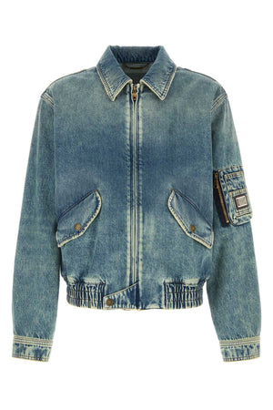 DOLCE & GABBANA Classic Denim Bomber Jacket for Men