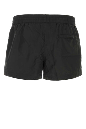 DOLCE & GABBANA Essential Black Polyester Swim Shorts