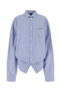 BALENCIAGA Embroidered Striped Poplin Shirt