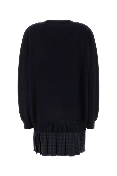 BALENCIAGA Dark Blue Cotton Sweater Dress