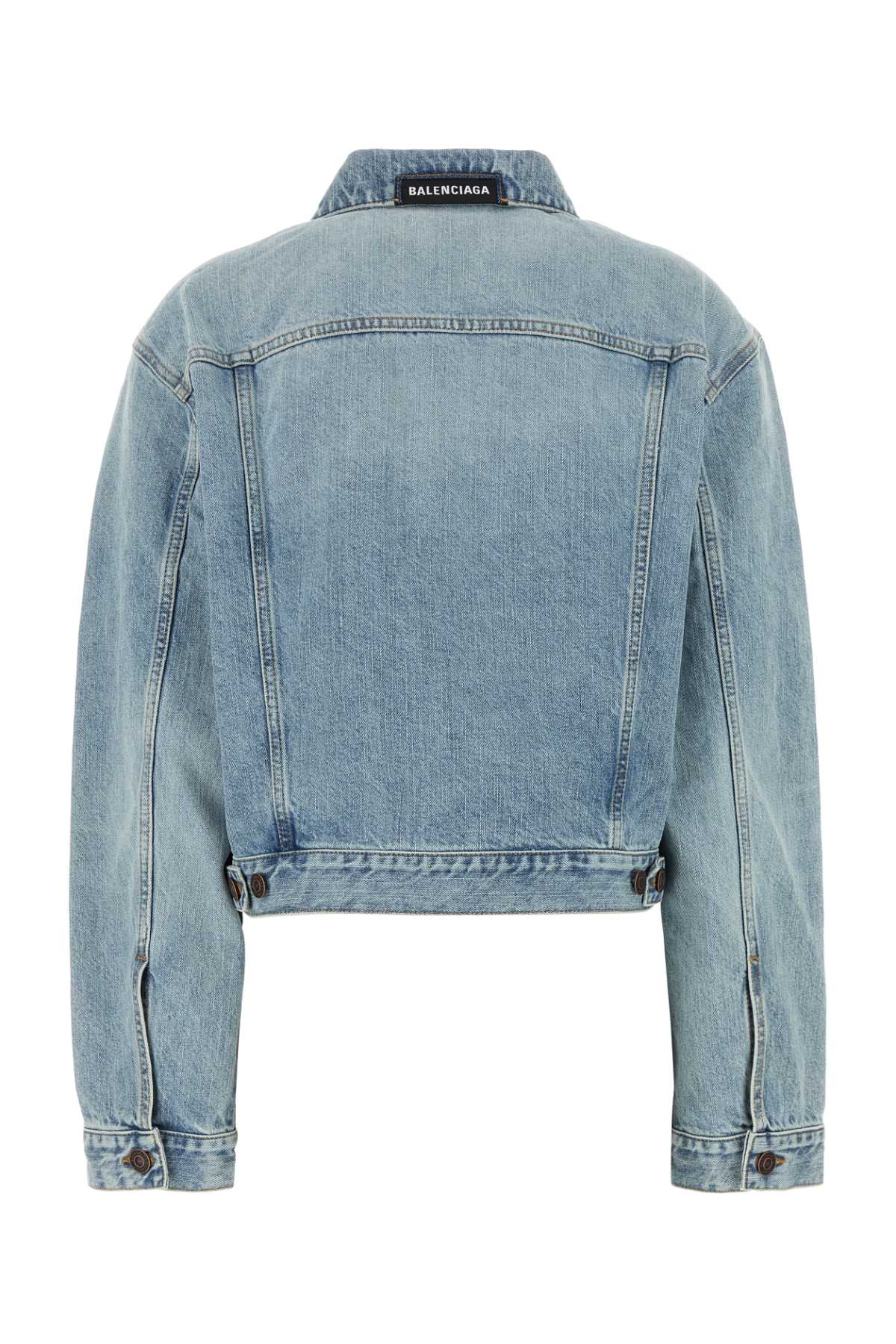 BALENCIAGA Chic Light Blue Denim Jacket for Women